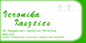 veronika kasztics business card